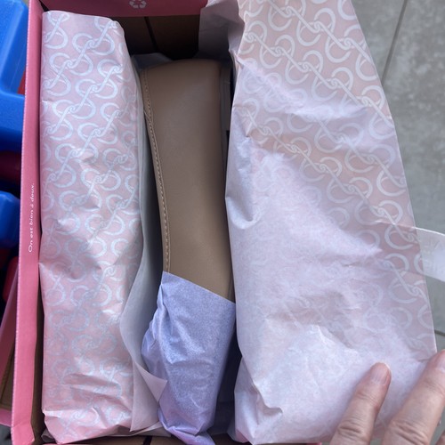 New Women's Sam and Libby Carlin Bow Ballet Flats Nude size 8  - Picture 3 of 7