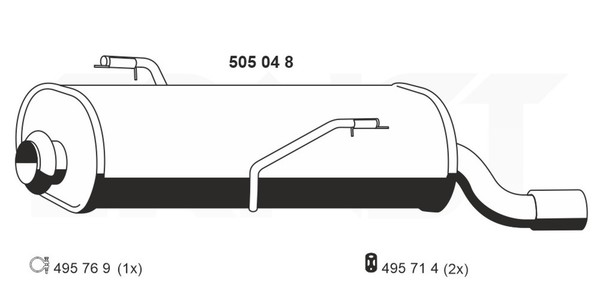 EndschalldäMpfer NachschalldäMpfer Ernst 505048 FüR Peugeot 206 2A CC 2D 16V-image