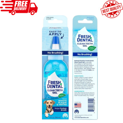 Fresh Dental Dog Toothpaste for Teeth Cleaning, Dog Breath Freshener, Easy Plaqu
