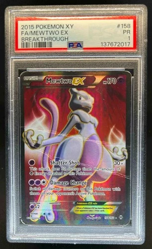 2015 Pokemon XY BREAKthrough Mewtwo #158/162 PSA 1