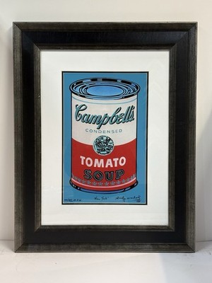 Colored Campbell's Soup Can by Andy Warhol Framed 1965