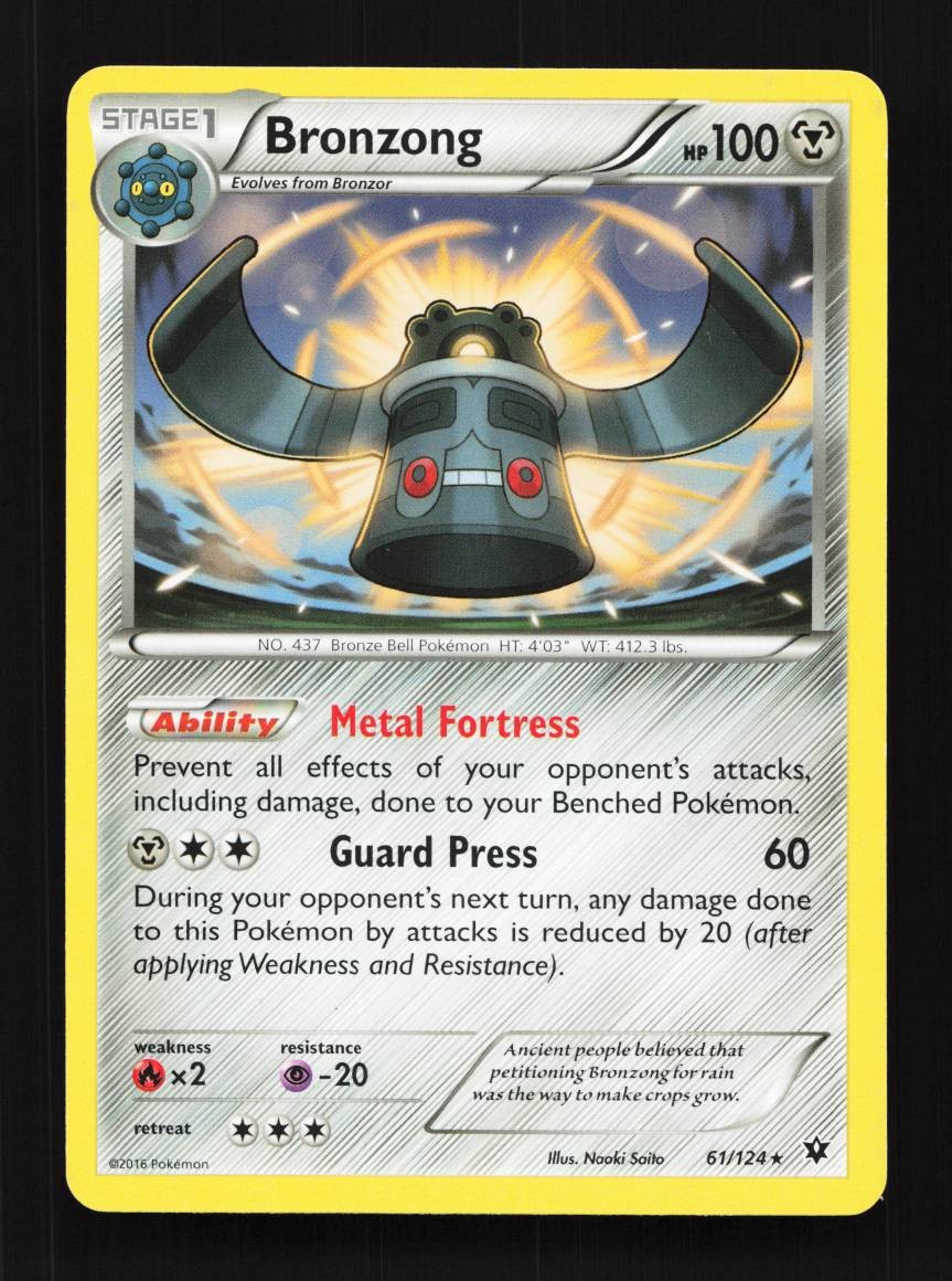 Bronzong 61/124 MP Fates Collide English Pokemon Card TCG