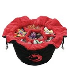 Drawstring Black Sectional Dice Pouch