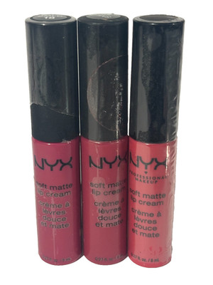 3X NYX Soft Matte Lip Cream - 2X SMLC18 Prague & 1X SMLC05 ANTWERP