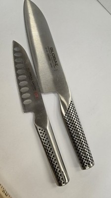 Global UKON 7 Inch Hollow Ground Santoku Knife GU-04