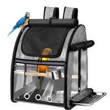 Bird Carrier Bag with Indestructible Stainless Steel Mesh, Bird Travel Cage w...