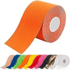 KINESIOLOGY TAPE 5M ROLL - SPORTS K TAPE FOR KNEE/MUSCLE SUPPORT - ADHESIVE 25MM 0.91 per metre