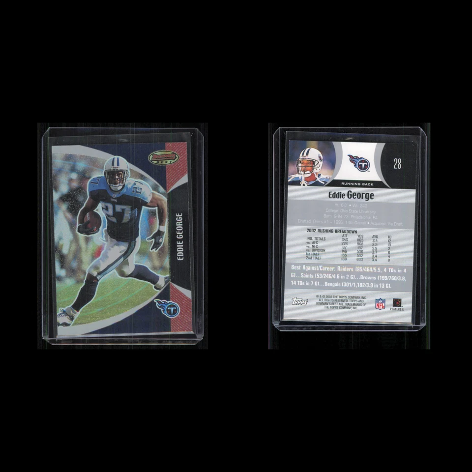 Eddie George #28 2003 Bowmans Best Tennessee Titans Football Card NFL NM - Image 3 of 3