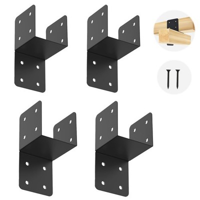 4 PCS Joist Anchor Connector Fits 4x4 Inch Post Roof Tie Header Hanger Steel