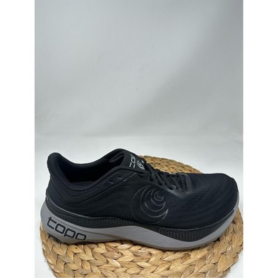 TOPO Aura Running Shoes Black Charcoal Grey Size 11.5 Men's