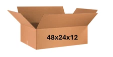 48" x 24" x 12" CARDBOARD BOX - 200 lb - SINGLE BOX