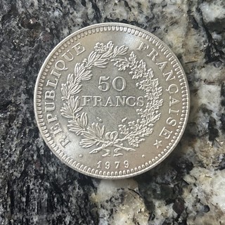 1979 Frankreich 50 Francs Herkules Silbermünze 900 Silber 30g