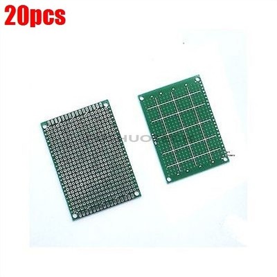 20Pcs Tinned Universal Bread Board 5X7 Cm 5 X 7 FR4 Single-Sided Prototype Pc tw