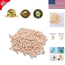 DIY Friendly 300 Pcs Unfinished 8mm Wooden Beads for Personalized Crafts