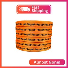 Halloween Spiders Printed 3/8" Orange Grosgrains Ribbons - 25 Yards