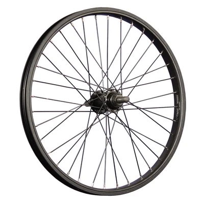 Laufrad 20 Zoll Hinterrad Fahrrad BMX 36 Loch 14mm Achse Aluminium Felge schwarz - Bild 1 von 4