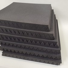 Auralex Studiofoam Wedge 2 inch Acoustic Foam 2x2 Charcoal Panel Lot 12 NEW NOB