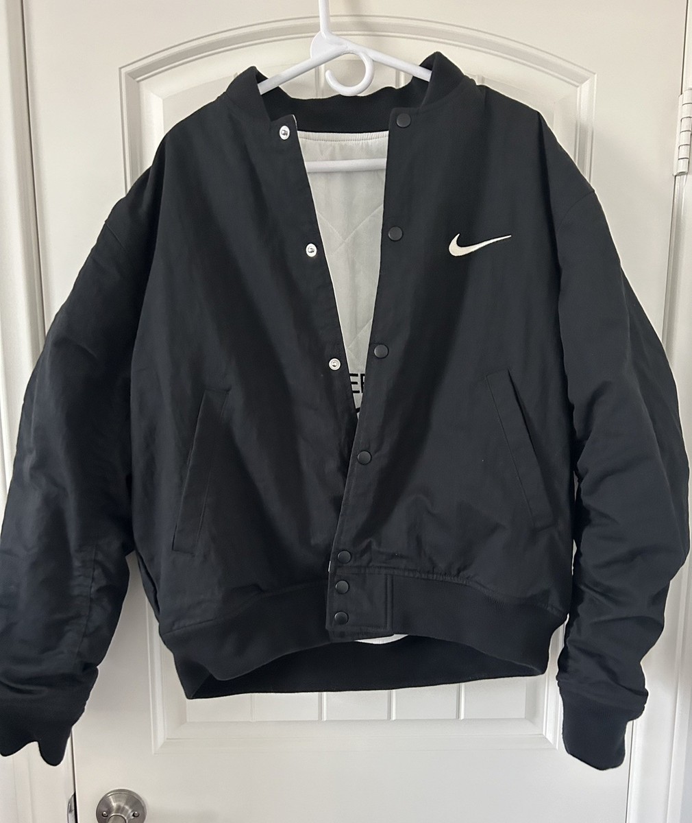 Stussy X Nike Reversible Varsity Jacket Black Size L | eBay