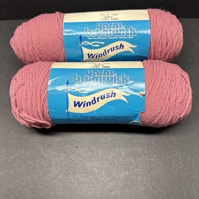 Lot Of 2 Vintage Brunswick Windrush Orlon Acrylic Yarn Imari Rose Pink #90582