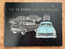 Rare Original 1955 Ford Best By Design Hard Cover Dealer Brochure