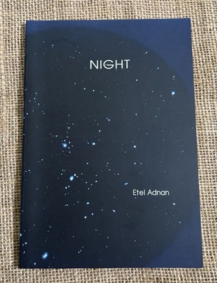 Night Etel Adnan Poetry Paperback Softcover Book Nightboat Books