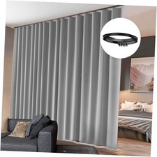 Room Divider Curtains 100"W x 96"L Pack of 1 Curtain/Track-light-grey