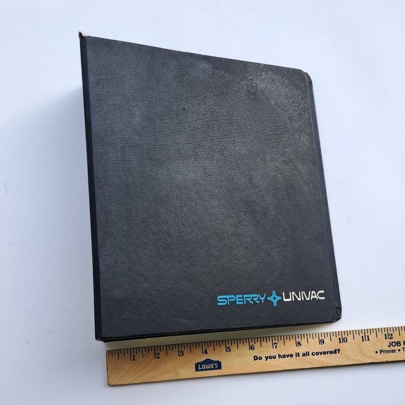 Sperry Univac UP-8700 3 Ring Binder Vintage Computer Manual Binder Folder