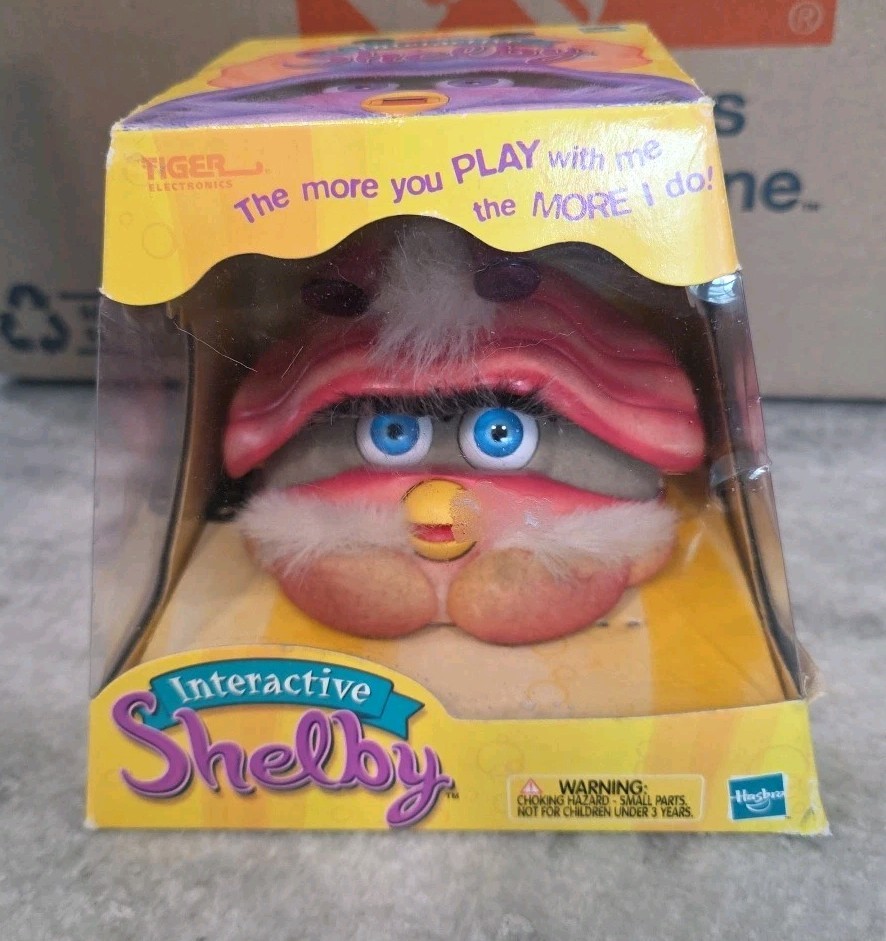 2001 Tiger Coral Furby Shelby Neon BLUE Eyes Tested & Working In