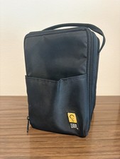 Y2K 2000s Case Logic 15 CD DVD Compact Disc Case Carry Bag Soft Side Black Rack