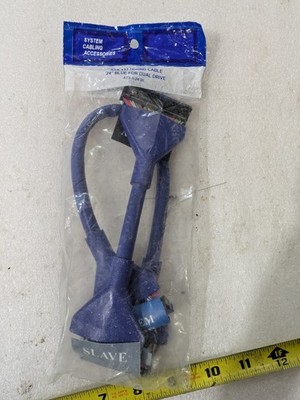System Cabling Accessories AT3-3-24-BL ATA133 24in Dual Drive IDE Round Cable OE