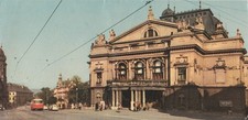 PIZEN, J K TYL THEATRE, Czech Republic - Vintage 8 x 4 Inch PANORAMA POSTCARD
