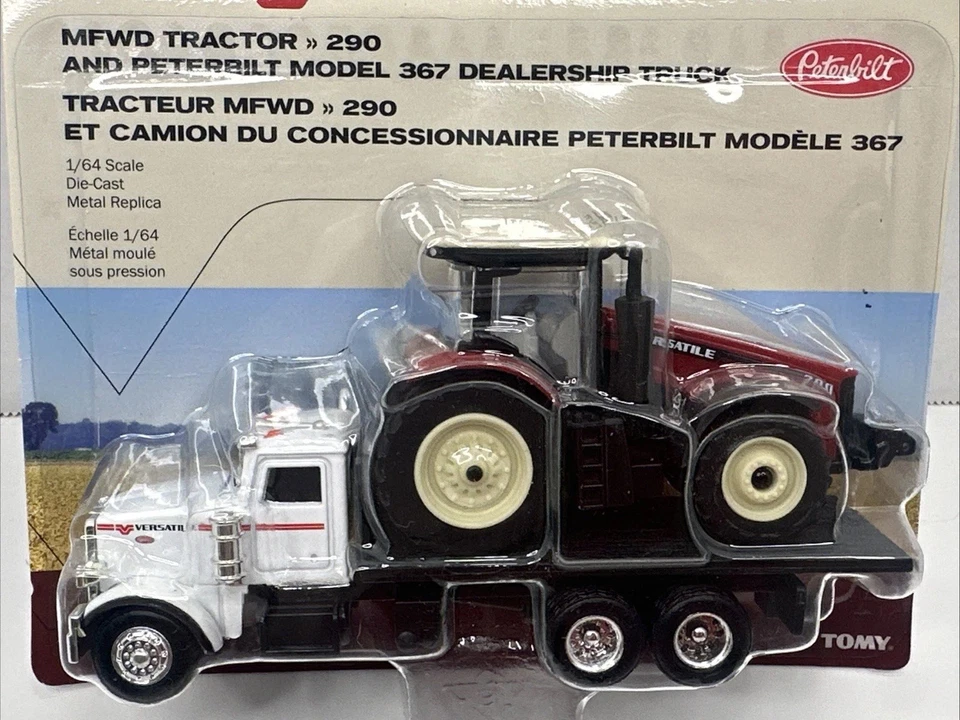 ERTL 1/64 Versatile 290 MFWD Tractor & Peterbilt 367 Dealership Truck 16247 - Image 2 of 4