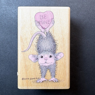 House Mouse Stampabilities Monica Be Mine Heart Sole 2004 Rubber Stamp HMER1014