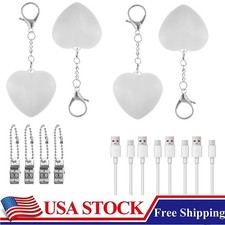 1-4PCS Rechargeable Heart Shape Touch Sensing Light Keychain Creative Gifts 2026