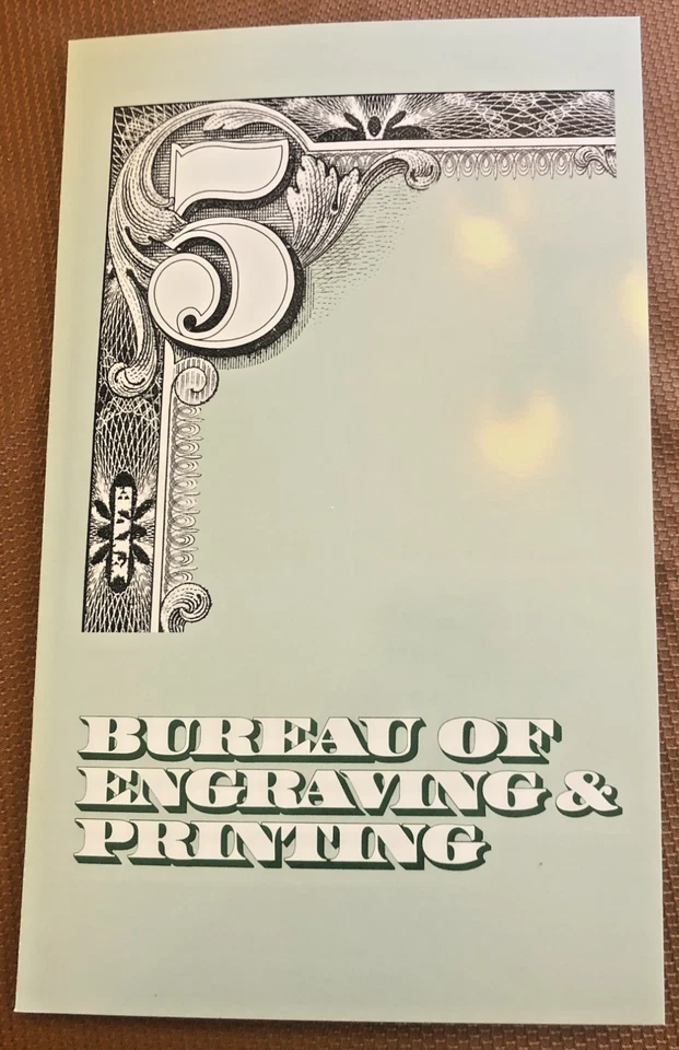 1995 Uncut Sheet of 4 $5 Dollar Bills Currency Bureau of Engraving and Printing - Image 4 of 4