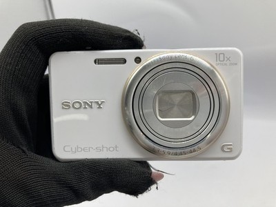 Sony DSC-WX100 White 18.2MP Vintage CCD Camera English and Tested
