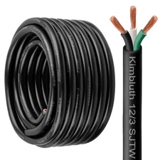 12 Gauge 3 Conductor Wire SJTW Outdoor Extension Power Cable 20FT, 12/3 Wire ...