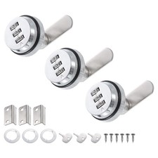3/4" Kombinations-Cam-Schloss, 3 Stück Aktenschrank-Schlösser für 0,2-0,5" dicke