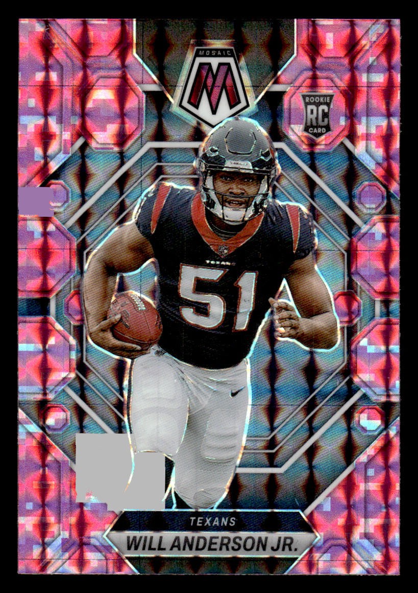 Will Anderson Jr. 2023 Panini Mosaic Camo Pink Mosaic #376 RC