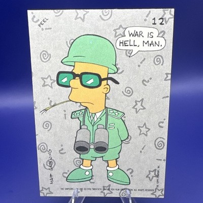 1990 Topps The Simpsons Trading Card Sticker #12 Bart Simpson