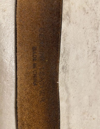 Vintage Old Tooled Leather Belt Deer Design Pattern Cowboy Western No Buckle 48 - Picture 3 of 4