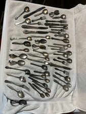 Over 50 Vintage Antique Small Baby Youth Knives spoons forks Silverplate