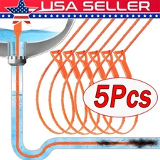 Drain Hair Cather 5 pcs 20 Inch Drain Snake Shower Drain Hair Trap Clog Remover
