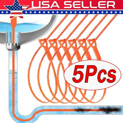 #ad #ad Drain Hair Cather 5 pcs 20 Inch Drain Snake Shower Drain Hair Trap Clog Remover $3.85