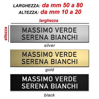 Personalisiertes Schild L: 50-80 H: 10-20 Name Türsprechanlage Badge Kassettenhalter