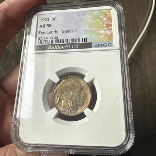 1923 5 Cent Buffalo Nickel US Mint NGC AU58
