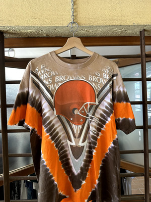 Vintage Tee Liquid Blue Cleveland Browns Aop Tie Dye Large