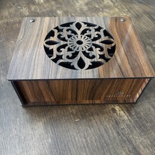 Caja de almacenamiento de té RoyalHouse Premium madera (MDF DURO) organizadora marrón