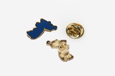 Korea Peninsula Map Enamel Lapel Pin Badge Korean Museum Souvenir Patriotic