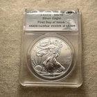 2012 American Silver Eagle Graded MS70 by ANACS First Day of Issue F007